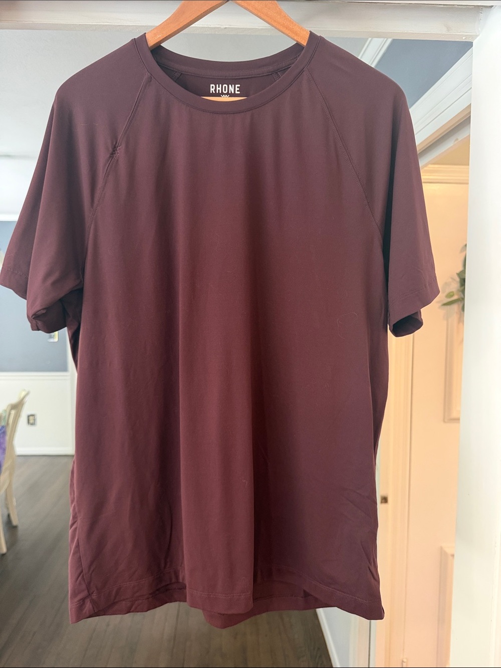 Men’s RHONE Reign Maroon Crewneck Short Sleeve Shirt